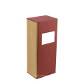 DS Custom handmade single wooden wine box with paper sleve